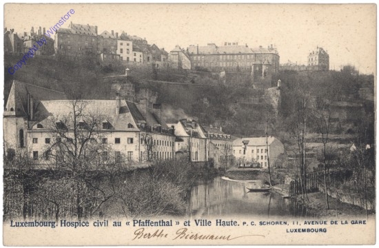 Luxemburg, Hospice civil au Pfaffenthal et Ville Haute
