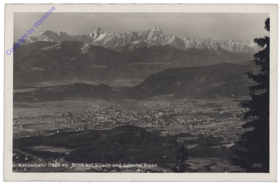 ak122865 Annenheim, Kanzelbahn - Blick auf Villach und Julische Alpen