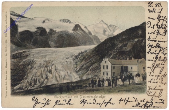 Großglockner, Glocknerhaus mit Pasterzengletscher