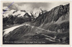 Großglockner, Hochalpenstrasse, Blick gegen Franz Josef Haus