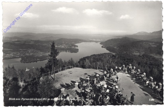 Keutschach, Blick von Pyramidenkogel auf den Wörthersee