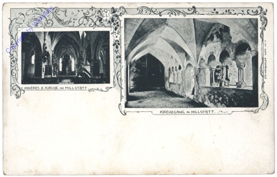 Millstatt, Inneres der Kirche, Kreuzgang