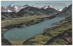 Millstätter See, Panorama v. Millstättersee und Umgebung aus der Vogelschau