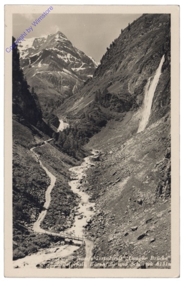 Tröpolach, Nassfeldertal mit "Langer Brücke", Schleierfall, Bärenfall und Schareck
