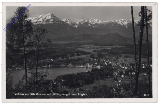 ak123237 Velden, mit Mittagskogel und Triglav