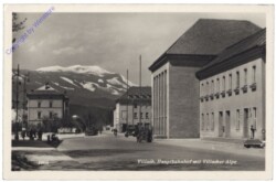 Villach, Hauptbahnhof mit Villacher Alpe