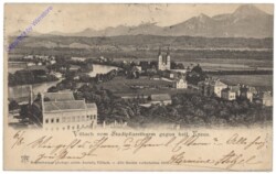 Villach, vom Stadtpfarrthurm gegen heil. Kreuz