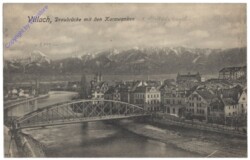 Villach, Draubrücke mit den Karawanken