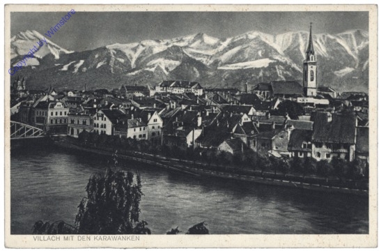 ak123299 Villach, mit den Karawanken