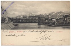Villach, Draubrücke, Gruss aus