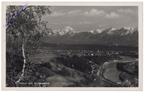ak123304 Villach, mit Karawanken