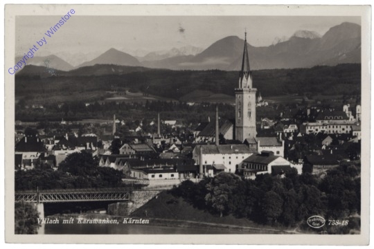 ak123313 Villach, mit Karawanken
