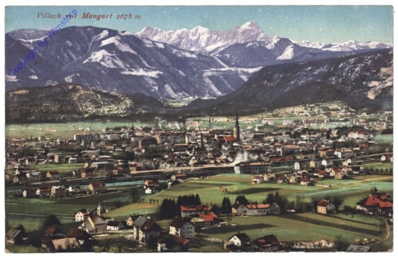ak123320 Villach, mit Mangart