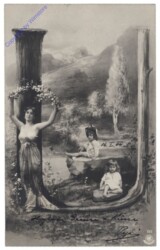 U - Dame mit zwei Kindern