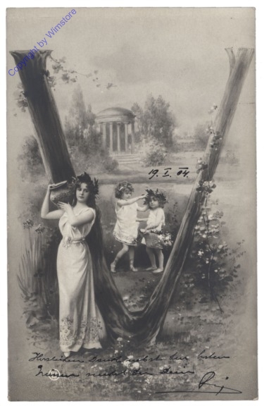 V - Dame mit zwei Kindern