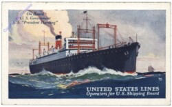 On Board U.S. Government S.S. "President Harding"