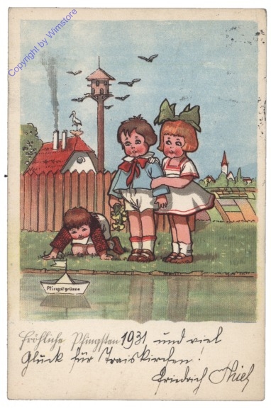 ak123579 Kinder am Bach