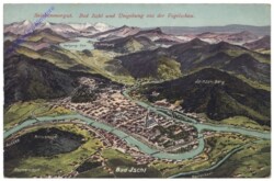 Bad Ischl, und Umgebung aus der Vogelschau