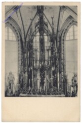 Kefermarkt, Fügelaltar um 1500, Giebelaufbau oder Gespreng
