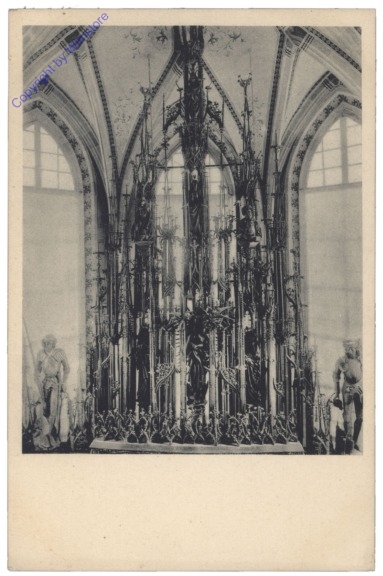 Kefermarkt, Fügelaltar um 1500, Giebelaufbau oder Gespreng