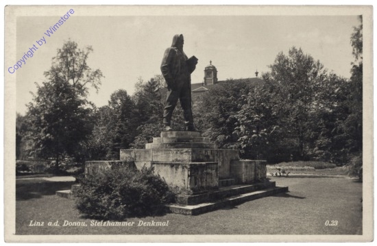 ak124145 Linz an der Donau, Stelzhammer Denkmal