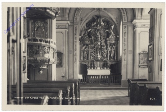 Mondsee, Inneres der Kirche vom Mariahilf-Berg