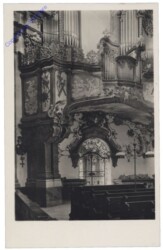Wilhering, Stiftskirche Hauptportal mit Orgenchor