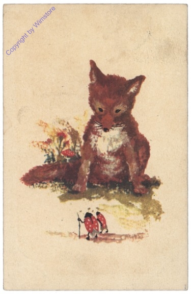Fuchs beobachtet Käfer