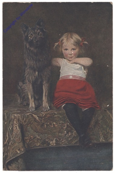 Mädchen mit Hund