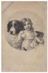Mädchen mit Hund