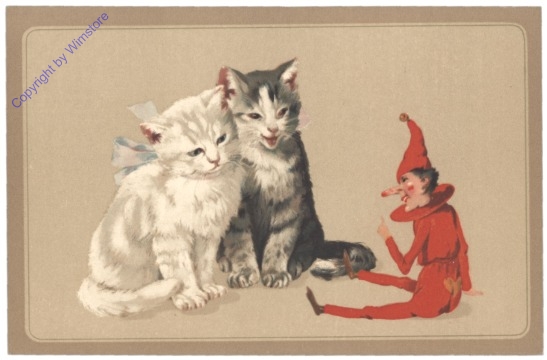 ak124756 Katzen mit Clown