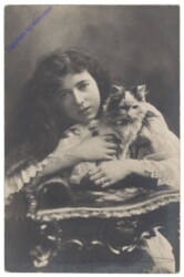 ak124798 Mädchen mit Katze