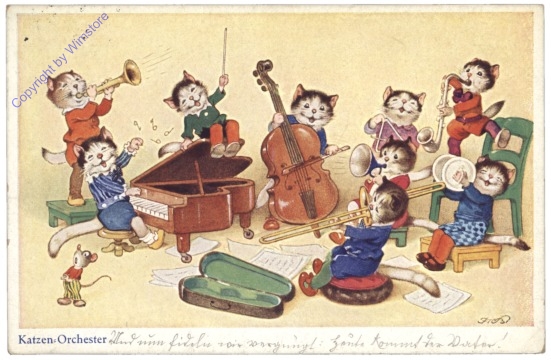 ak124827 Katzen Orchester