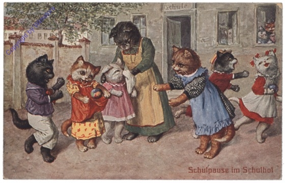 ak124856 Schulpause im Schulhof