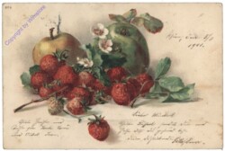 Äpfel und Erdbeeren