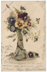 ak125073 Stiefmütterchen in Vase