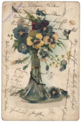 Stiefmütterchen in Vase