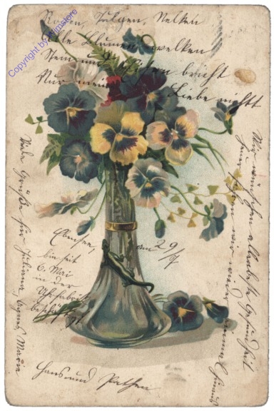 Stiefmütterchen in Vase