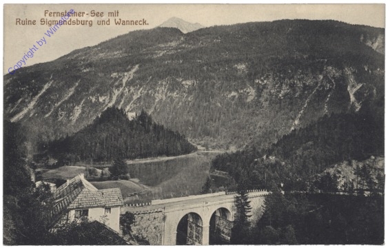 Fernstein, Fernsteiner-See mit Ruine Sigmundsburg und Wanneck