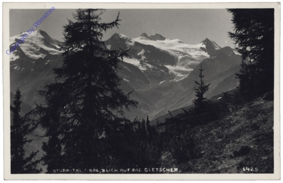 Innsbruck, Stubaital, Blick auf die Gletscher