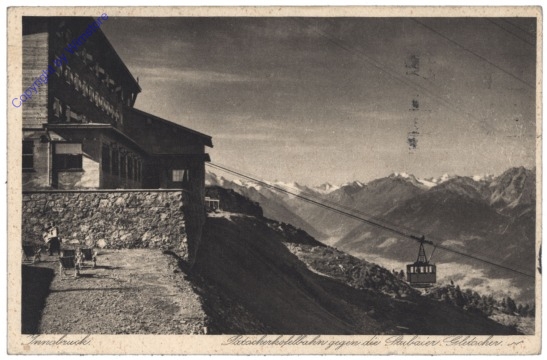 Innsbruck, Patscherkofelbahn gegen die Gletscher