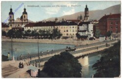 Innsbruck, Innbrücke mit Pfarrkirche u. Stadtturm