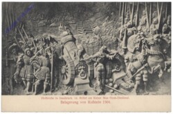 Innsbruck, Hofkirche, 14. Relief am Kaiser Max Gab-Denkmal, Belagerung von Kufstein 1504