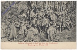 Innsbruck, Hofkirche, 17. Relief am Kaiser Max Gab-Denkmal, Besetzung von Padua 1509
