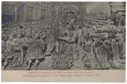 Innsbruck, Hofkirche, 23. Relief am Kaiser Max Gab-Denkmal, Vermählung Ferdinand I. mit Anna von Ungarn in Wien 1515