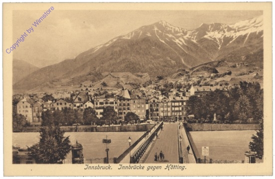 Innsbruck, Hötting, Innbrücke gegen Hötting