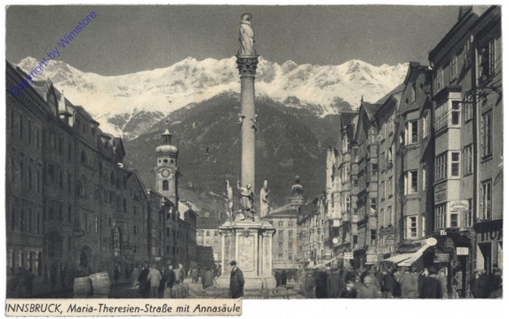 Innsbruck, Maria Theresienstrasse mit Annasäule