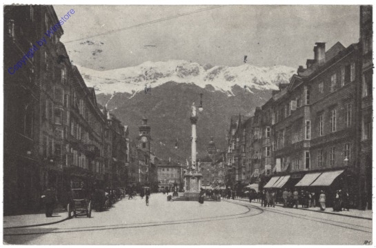 Innsbruck, Maria Theresienstrasse gegen Nordkette