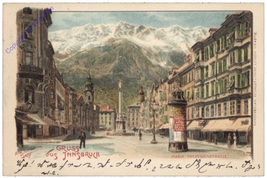 Innsbruck, Maria Theresienstrasse, Gruss aus