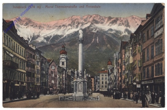 Innsbruck, Maria Theresienstrasse und Annasäule